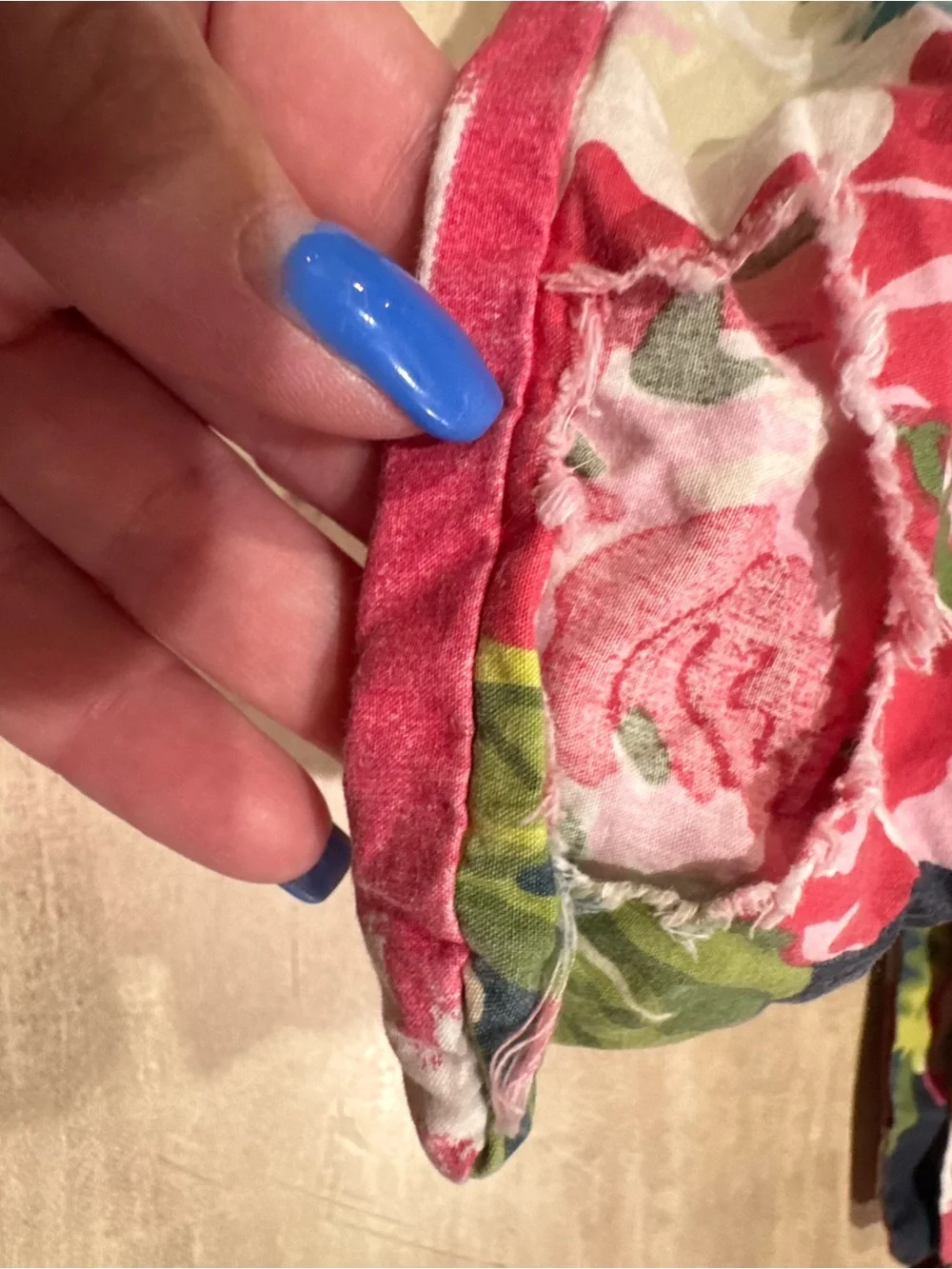 Pottery Barn Wetherly Blue Floral King Duvet and Shams  Organic Cotton Flaw!